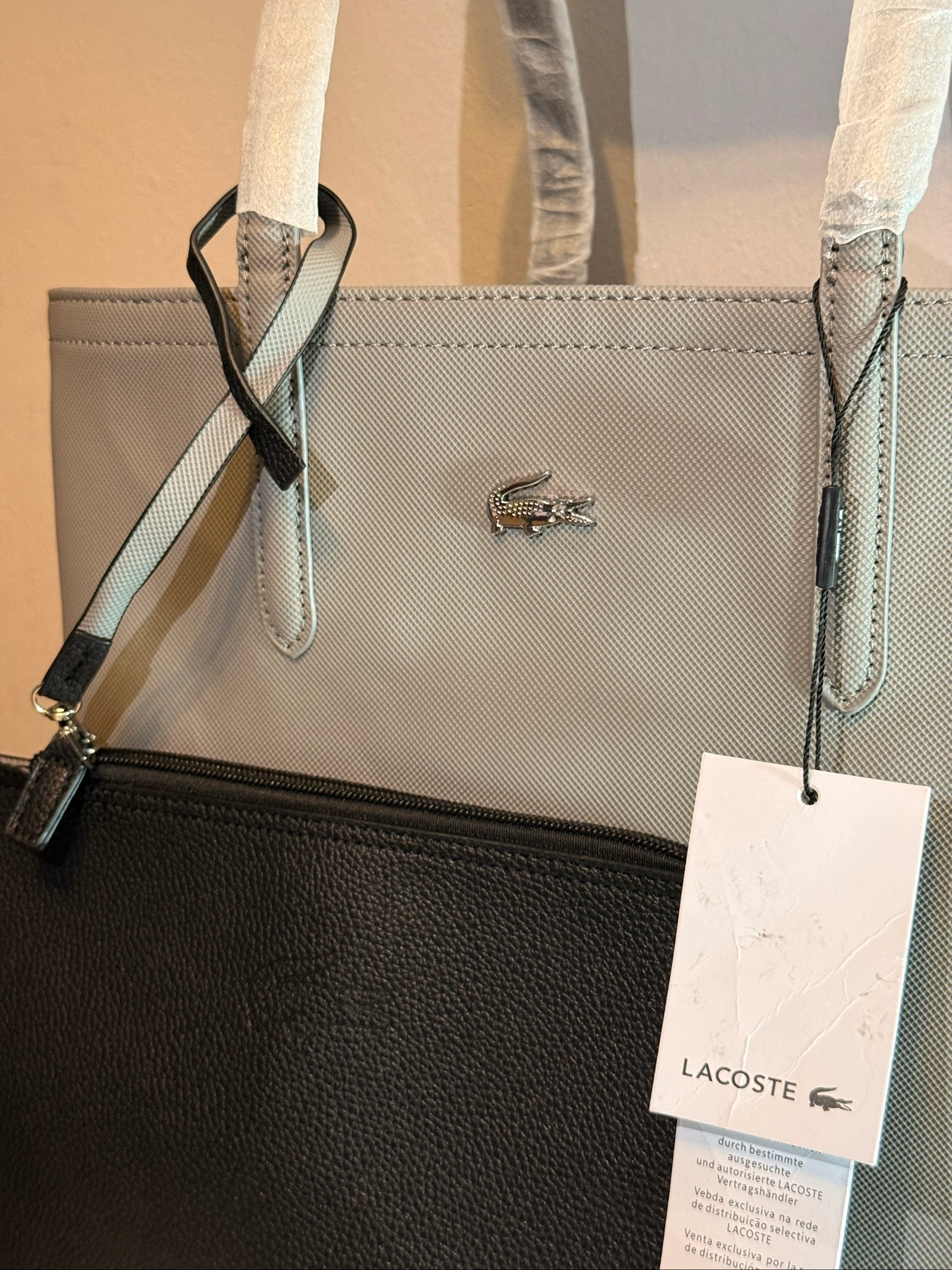 Lacoste reversible tote bag - Gray and Black – photo 3